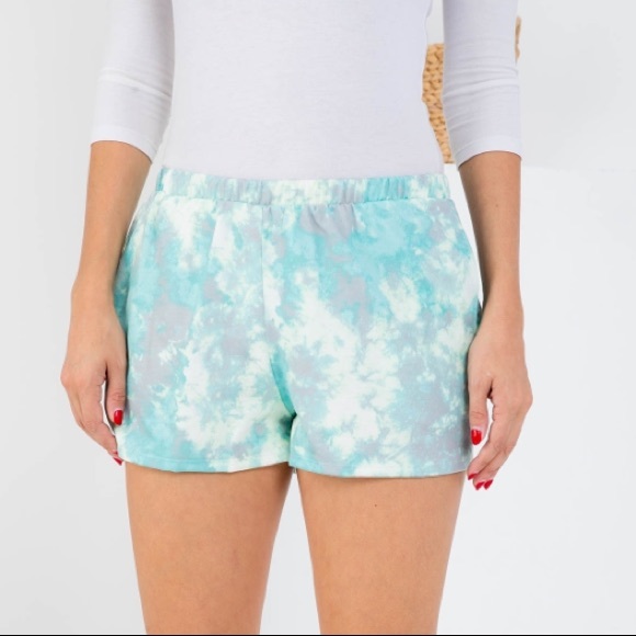 MINT GRAY TIE DYE short SHORTS, NEW! - Picture 6 of 14